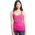 thumbnail image 1 of Shop4Ever Women's Bride Heart Arrow Gold Bridal Wedding Racerback Tank Top Small Fuchsia, 1 of 5