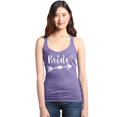 thumbnail image 1 of Shop4Ever Women's Bride Heart Arrow White Bridal Wedding Racerback Tank Top Small Purple, 1 of 5