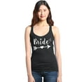 thumbnail image 1 of Shop4Ever Women's Bride Heart Arrow White Bridal Wedding Racerback Tank Top X-Large Black, 1 of 5