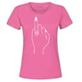 thumbnail image 1 of Shop4Ever Women's Bride's Wedding Ring Finger Engagement Graphic T-Shirt Small Azalea Pink, 1 of 5