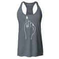 thumbnail image 1 of Shop4Ever Women's Bride's Wedding Ring Finger Engagement Racerback Tank Top X-Large Charcoal, 1 of 5