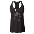 thumbnail image 1 of Shop4Ever Women's Bride's Wedding Ring Finger Engagement Racerback Tank Top X-Small Black, 1 of 5