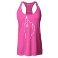 thumbnail image 1 of Shop4Ever Women's Bride's Wedding Ring Finger Engagement Racerback Tank Top XX-Large Fuchsia, 1 of 5