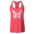 thumbnail image 1 of Shop4Ever Women's Butterfly Verse I Can Do All Things Through Christ Racerback Tank Top XX-Large Red, 1 of 5