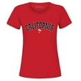 thumbnail image 1 of Shop4Ever Women's California State Letter Print Palm Tree Graphic T-Shirt XXX-Large Red, 1 of 5