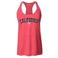 thumbnail image 1 of Shop4Ever Women's California State Letter Print Palm Tree Racerback Tank Top Medium Red, 1 of 5
