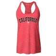 thumbnail image 1 of Shop4Ever Women's California State Letter Print Palm Tree Racerback Tank Top Small Red, 1 of 5