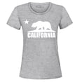 thumbnail image 1 of Shop4Ever Women's California White Bear Hoodies Republic of CA  Graphic T-Shirt Medium Sports Grey, 1 of 5