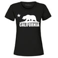 thumbnail image 1 of Shop4Ever Women's California White Bear Hoodies Republic of CA  Graphic T-Shirt X-Large Black, 1 of 5