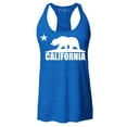 thumbnail image 1 of Shop4Ever Women's California White Bear Hoodies Republic of CA  Racerback Tank Top X-Small Royal Blue, 1 of 5
