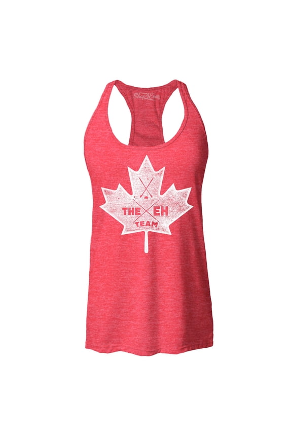 Women's Canada Leaf The EH Team Canadian Pride Racerback Tank Top Medium Red