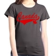 thumbnail image 1 of Shop4Ever Women's Canada Red with Leaf Canadian Flag Graphic T-Shirt XX-Large Charcoal, 1 of 5