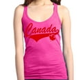 thumbnail image 1 of Shop4Ever Women's Canada Red with Leaf Canadian Flag Racerback Tank Top X-Large Fuchsia, 1 of 5