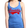 thumbnail image 1 of Shop4Ever Women's Canada Red with Leaf Canadian Flag Racerback Tank Top X-Small Royal Blue, 1 of 5