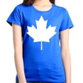 thumbnail image 1 of Shop4Ever Women's Canada White Leaf Proud Canadian Flag Graphic T-Shirt XX-Large Royal Blue, 1 of 5