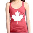 thumbnail image 1 of Shop4Ever Women's Canada White Leaf Proud Canadian Flag Racerback Tank Top Small Red, 1 of 5