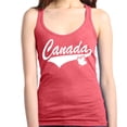 thumbnail image 1 of Shop4Ever Women's Canada White with Leaf Proud Canadian Flag Racerback Tank Top Medium Red, 1 of 5