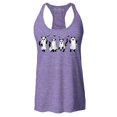 thumbnail image 1 of Shop4Ever Women's Cat Ghosts Halloween Racerback Tank Top Small Purple, 1 of 5