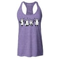 thumbnail image 1 of Shop4Ever Women's Cat Ghosts Halloween Racerback Tank Top X-Large Purple, 1 of 5