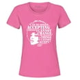 thumbnail image 1 of Shop4Ever Women's Changing The Things I Cannot Accept Angela Davis Graphic T-Shirt Small Azalea Pink, 1 of 5