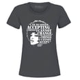 thumbnail image 1 of Shop4Ever Women's Changing The Things I Cannot Accept Angela Davis Graphic T-Shirt XX-Large Charcoal, 1 of 5