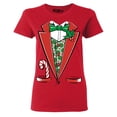 thumbnail image 1 of Shop4Ever Women's Christmas Tuxedo Costume with Plaid Vest Graphic T-Shirt XX-Large Red, 1 of 5