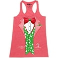 thumbnail image 1 of Shop4Ever Women's Christmas Tuxedo with Tree Vest Racerback Tank Top Large Red, 1 of 5