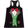 thumbnail image 1 of Shop4Ever Women's Christmas Tuxedo with Tree Vest Racerback Tank Top X-Large Black, 1 of 5
