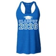 thumbnail image 1 of Shop4Ever Women's Class of 2026 Racerback Tank Top XX-Large Royal Blue, 1 of 5