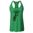 thumbnail image 1 of Shop4Ever Women's Cool Giraffe Cute Animal  Racerback Tank Top X-Large Kelly Green, 1 of 5