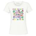 thumbnail image 1 of Shop4Ever Women's Cure Society Not Autism Florals Flowers Graphic T-Shirt XX-Large White, 1 of 5