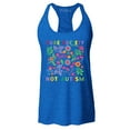 thumbnail image 1 of Shop4Ever Women's Cure Society Not Autism Florals Flowers Racerback Tank Top Medium Royal Blue, 1 of 5