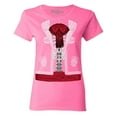 thumbnail image 1 of Shop4Ever Women's Day of the Dead Mariachi Skeleton Costume Graphic T-Shirt Small Azalea Pink, 1 of 5