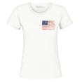 thumbnail image 1 of Shop4Ever Women's Distressed American Flag Pocket Size USA Patriotic 4th of July  Graphic T-Shirt XXX-Large White, 1 of 5