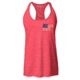 thumbnail image 1 of Shop4Ever Women's Distressed American Flag Pocket Size USA Patriotic 4th of July  Racerback Tank Top XX-Large Red, 1 of 5