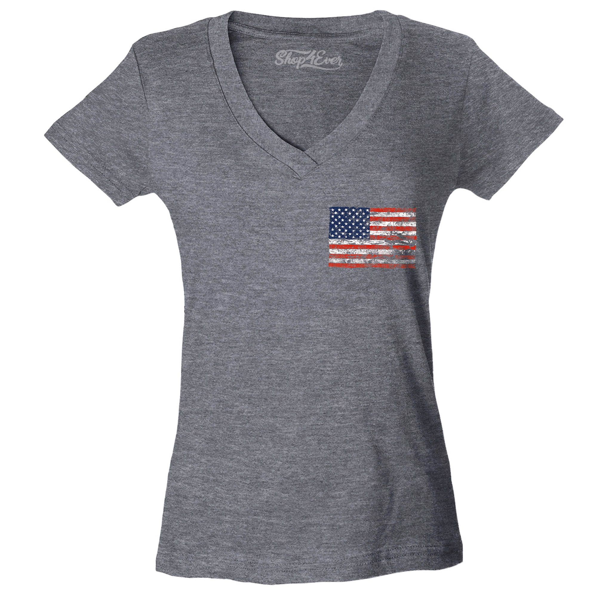 Shop4Ever Distressed Hockey American Flag Hoodie – Patriotic Sports Sweatshirt For Men & Women