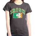 thumbnail image 1 of Shop4Ever Women's Distressed Irish Flag St. Patrick's Day Graphic T-Shirt Small Charcoal, 1 of 5