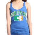 thumbnail image 1 of Shop4Ever Women's Distressed Irish Flag St. Patrick's Day Racerback Tank Top Medium Royal Blue, 1 of 5