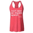 thumbnail image 1 of Shop4Ever Women's Don't Make Me Repeat Myself. - History  Racerback Tank Top Large Red, 1 of 5