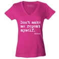 thumbnail image 1 of Shop4Ever Women's Don't Make Me Repeat Myself. - History  Slim Fit V-Neck T-Shirt Medium Pink, 1 of 5