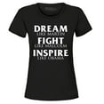 thumbnail image 1 of Shop4Ever Women's Dream Like Martin Fight Like Malcolm Inspire Like Obama Graphic T-Shirt Small Black, 1 of 5