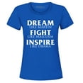 thumbnail image 1 of Shop4Ever Women's Dream Like Martin Fight Like Malcolm Inspire Like Obama Graphic T-Shirt X-Large Royal Blue, 1 of 5