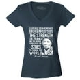 thumbnail image 1 of Shop4Ever Women's Dreamer Change The World Quote Harriet Tubman Slim Fit V-Neck T-Shirt Large Charcoal, 1 of 5
