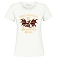 thumbnail image 1 of Shop4Ever Women's Easily Distracted by Dragons and Books Graphic T-Shirt XXX-Large White, 1 of 5