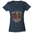 thumbnail image 1 of Shop4Ever Women's Easily Distracted by Dragons and Books Slim Fit V-Neck T-Shirt X-Small Charcoal, 1 of 5