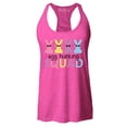thumbnail image 1 of Shop4Ever Women's Easter Bunny Egg Hunting Squad Racerback Tank Top Small Fuchsia, 1 of 5