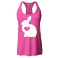 thumbnail image 1 of Shop4Ever Women's Easter Bunny Rabbit with Heart Racerback Tank Top X-Small Fuchsia, 1 of 5