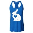 thumbnail image 1 of Shop4Ever Women's Easter Bunny Rabbit with Heart Racerback Tank Top XX-Large Royal Blue, 1 of 5