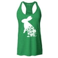 thumbnail image 1 of Shop4Ever Women's Easter Bunny Rabbit with Spring Flowers  Racerback Tank Top Large Kelly Green, 1 of 5