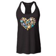 thumbnail image 1 of Shop4Ever Women's Easter Heart Bunny Carrot Daisy Spring Cluster Racerback Tank Top Medium Black, 1 of 5